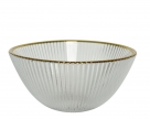 Bowl glass gold rim