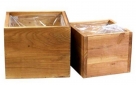Wooden box square