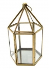 Brass glass lantern