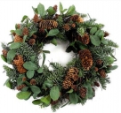 Pine wreath w/cones