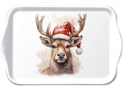 Deer with santa hat