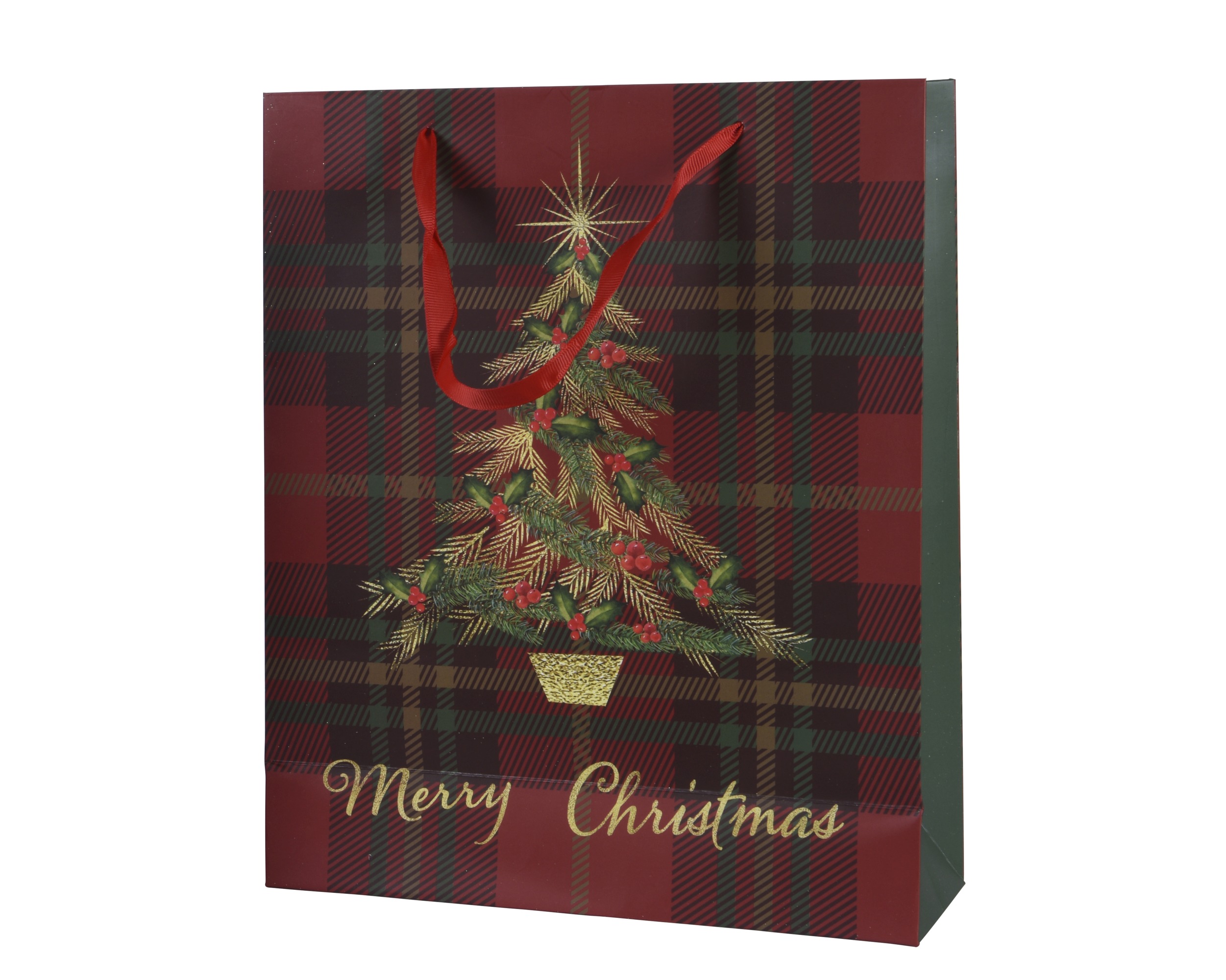 Bag xmas tree tartan