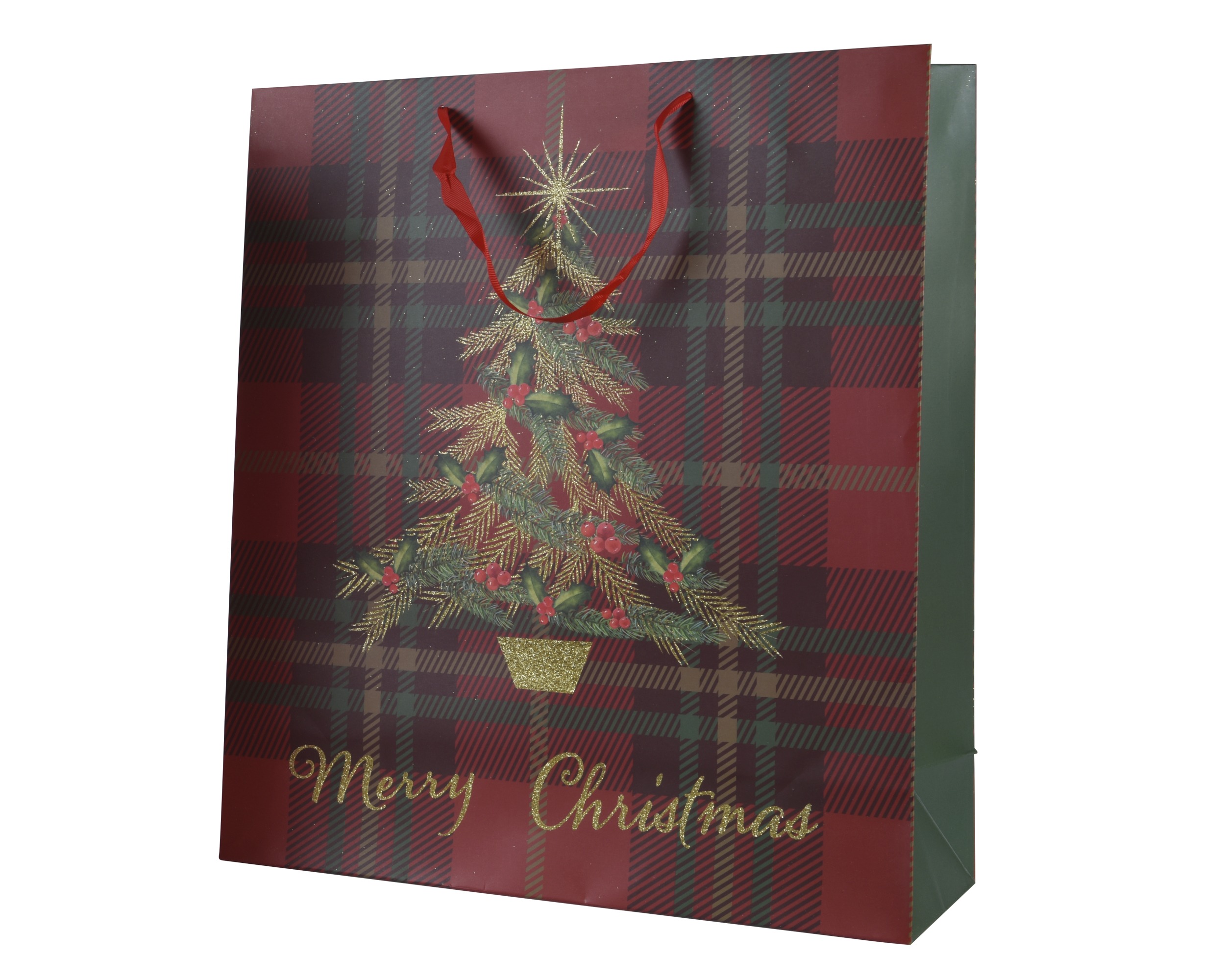 Bag xmas tree tartan