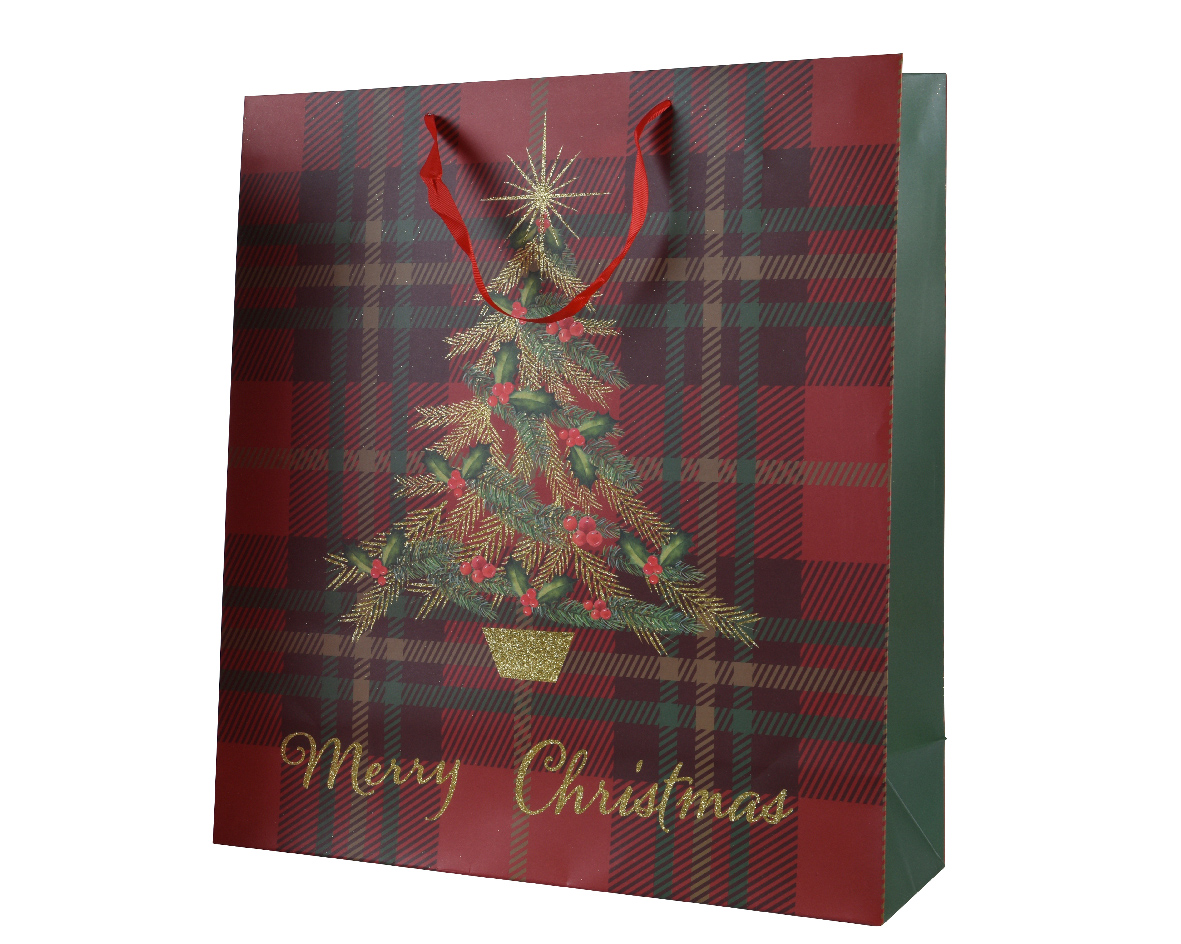 Bag xmas tree tartan