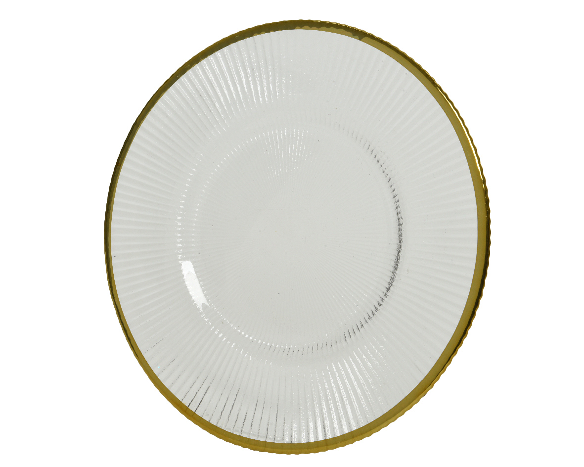 Plate glass gold rim