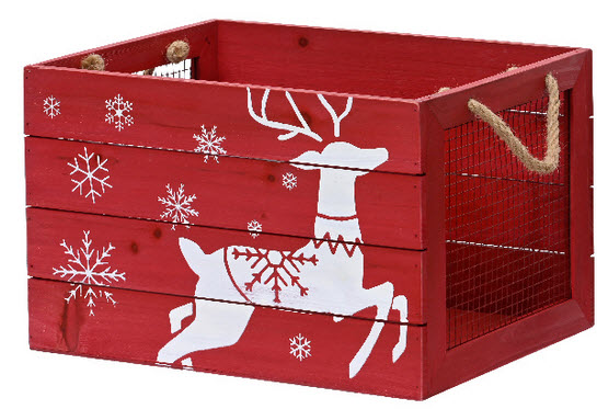 Wooden case reindeer