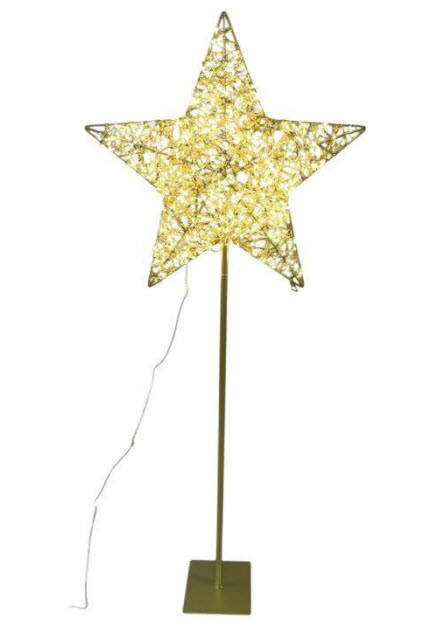 Led star stand gold