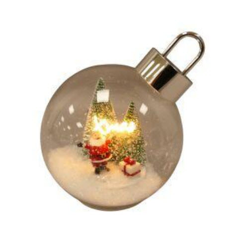 Glass ball standing.