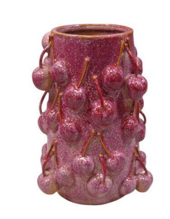 Vase ceramic cherry