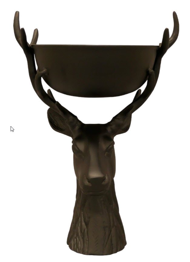 Deer head w/bowl