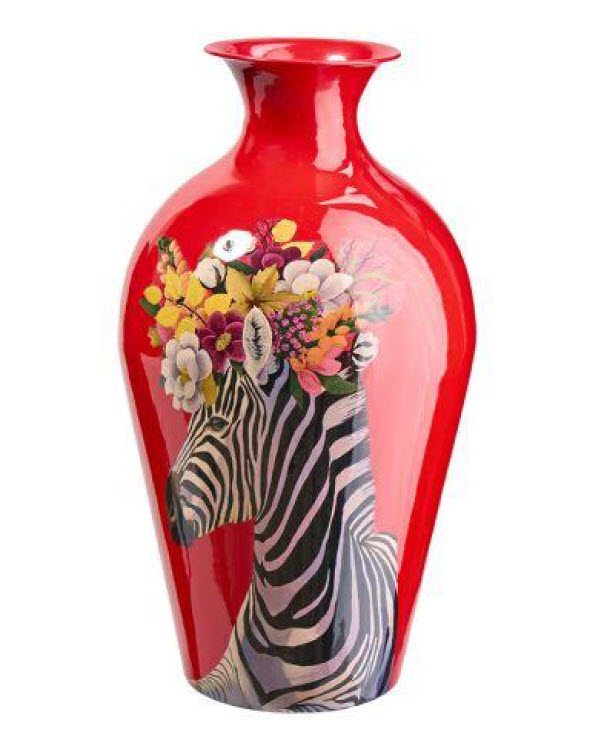 Vase metal rund