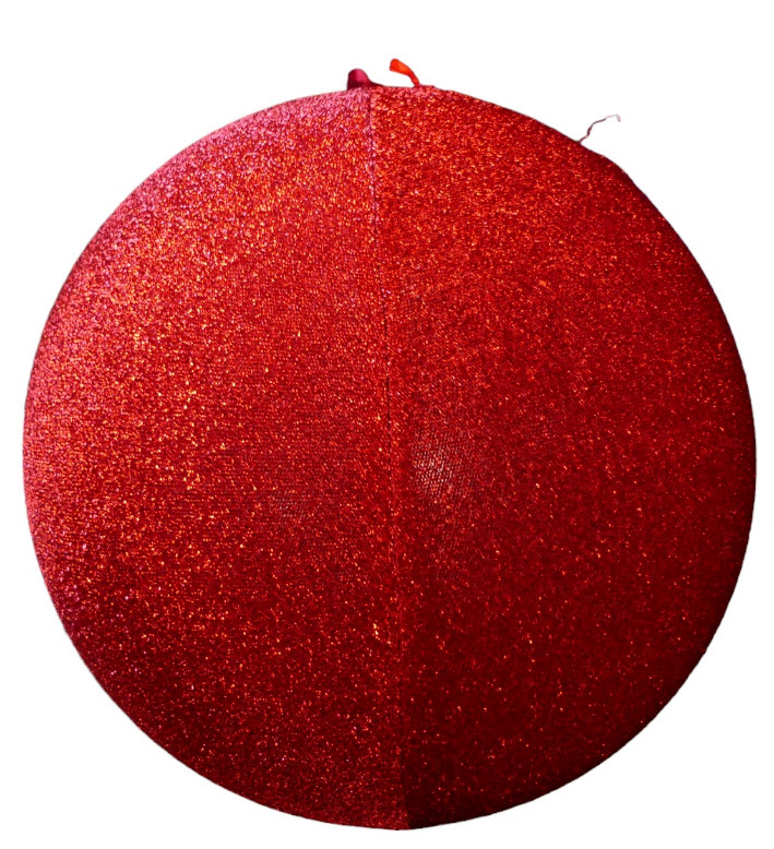 Ball w/glitter red