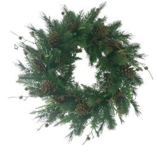Pine+pinecone wreath