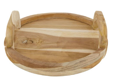 Tray teak round