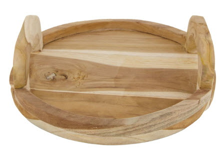 Tray teak round