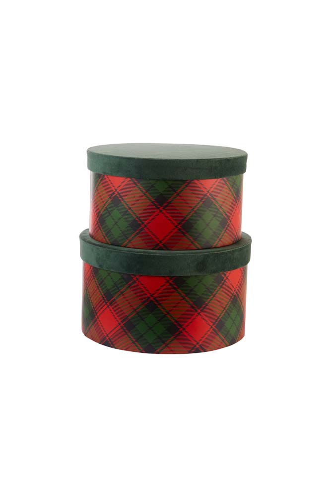 Giftbox round tartan