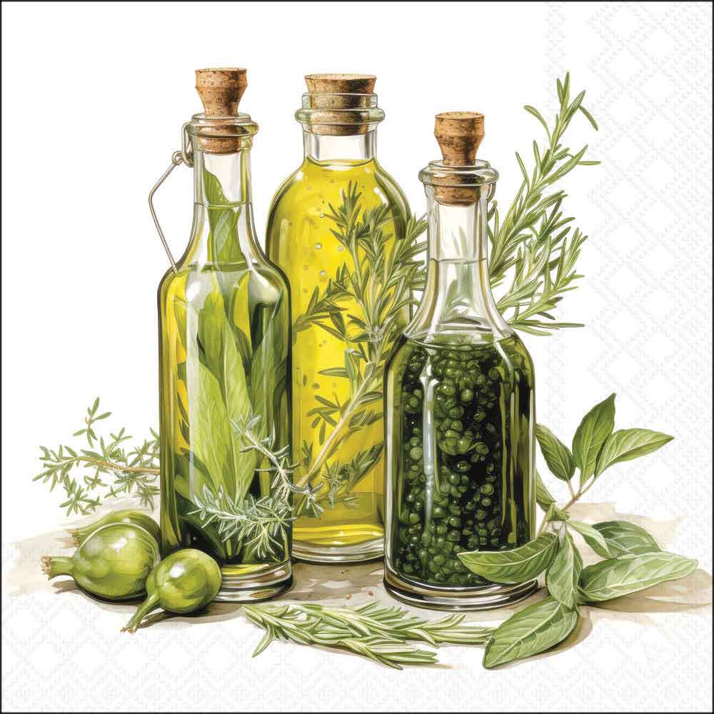 Oil and herbs