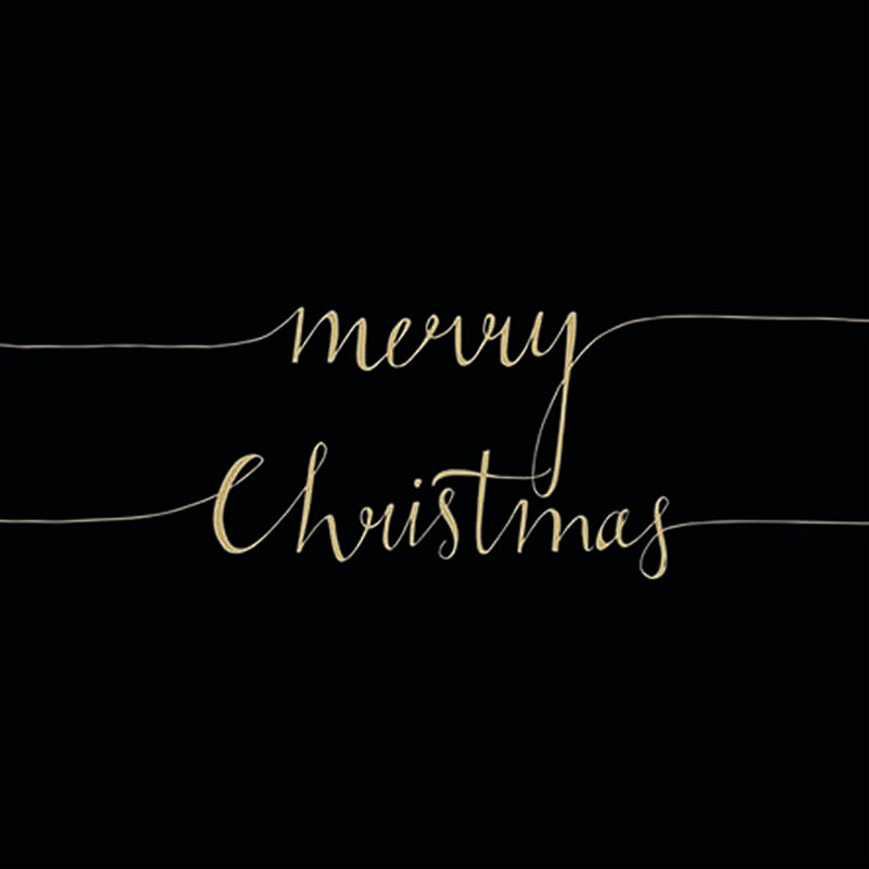 Xmas note black/gold