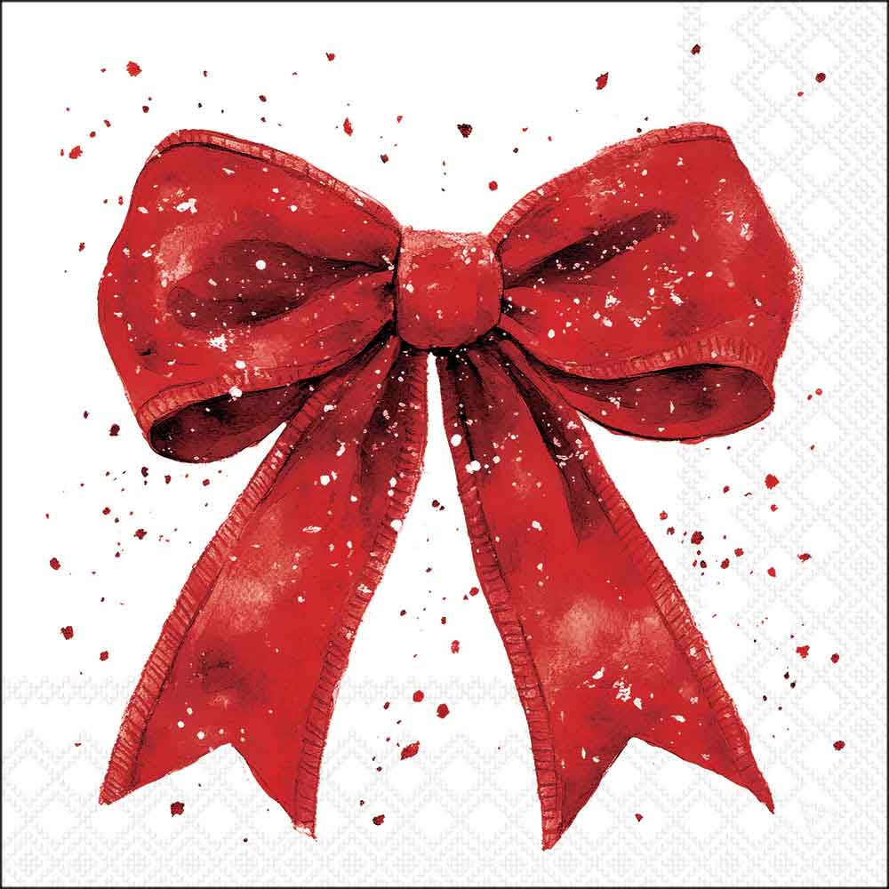 Fancy bow red/wh